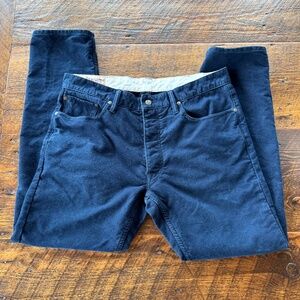 Men's Ralph Lauren Polo Varick Slim Straight Jeans Pants 36 x 30 Navy Moleskin